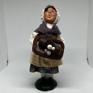 Byers' Choice Girl with Yule Log Cake